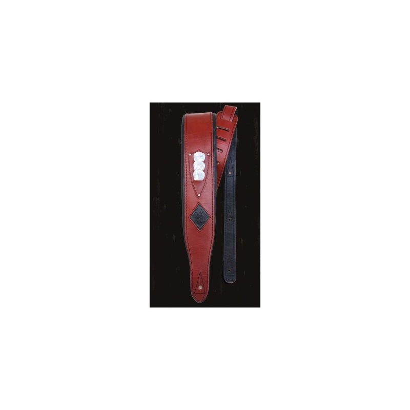 deluxe pickholder red vintage padded red strap 3